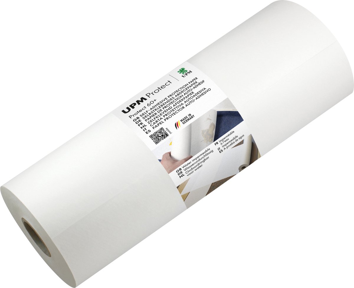 UPM afdekpapier - zelfklevend - 22.5 cm x 50 m - wit - IN-P6022550-KW