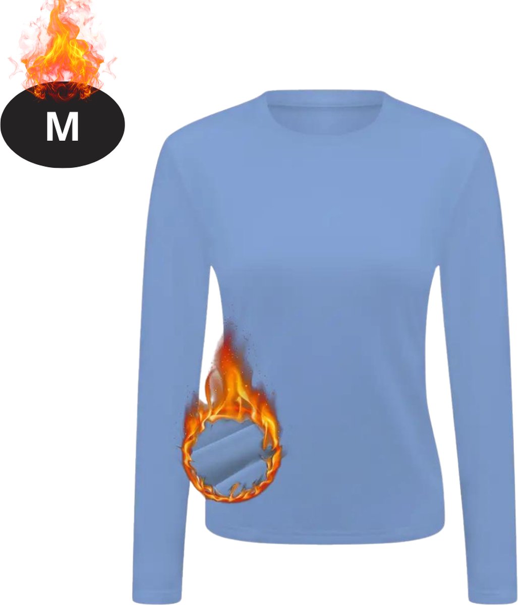 Livano Thermokleding Dames – Thermoshirt – Polyester – Winter – Lange Mouwen – Lichtblauw – M Livano Thermokleding Dames – Thermoshirt – Polyester – Winter – Lange Mouwen – Lichtblauw – M