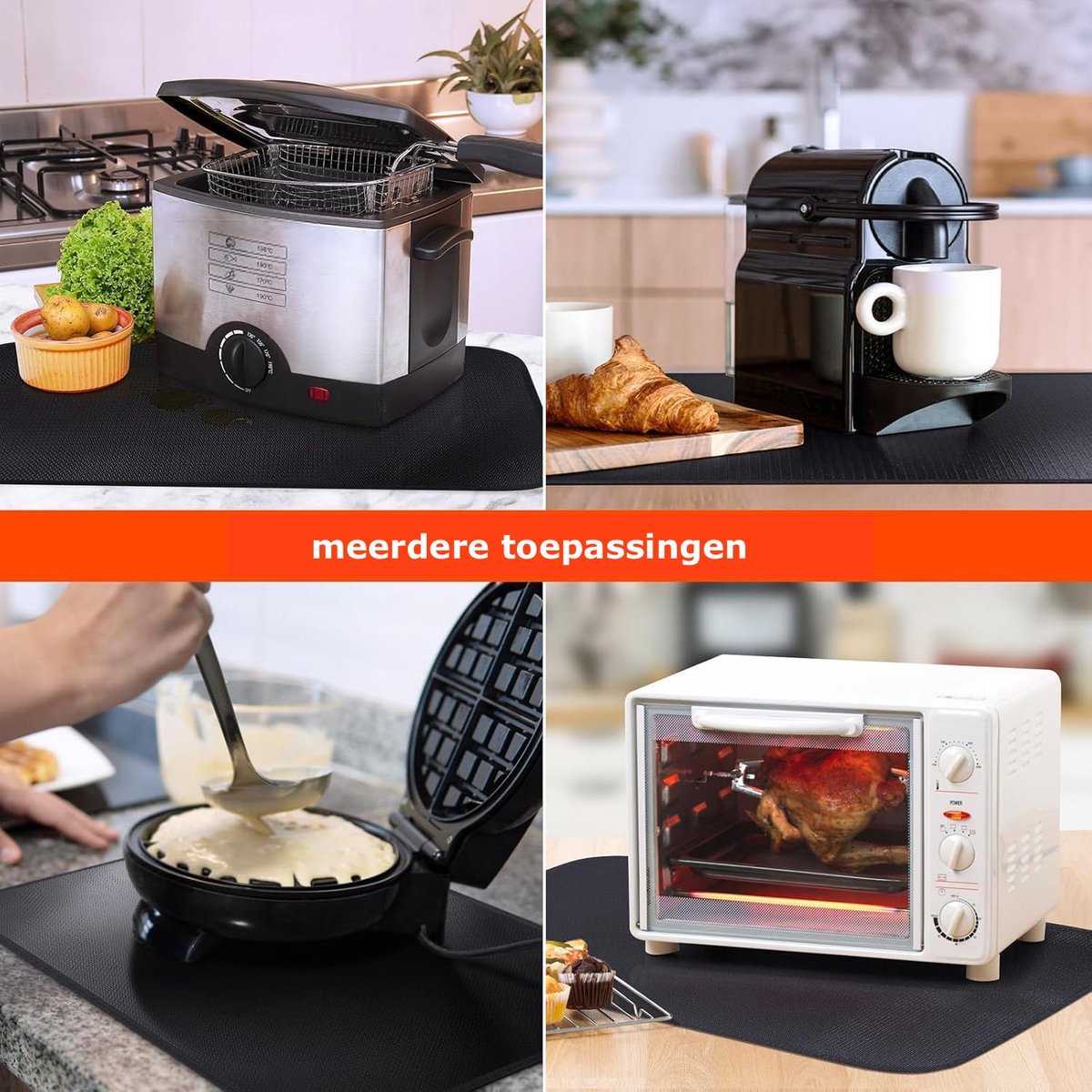 FLASLD Hittebestendige mat voor heteluchtfriteuse op locatie op