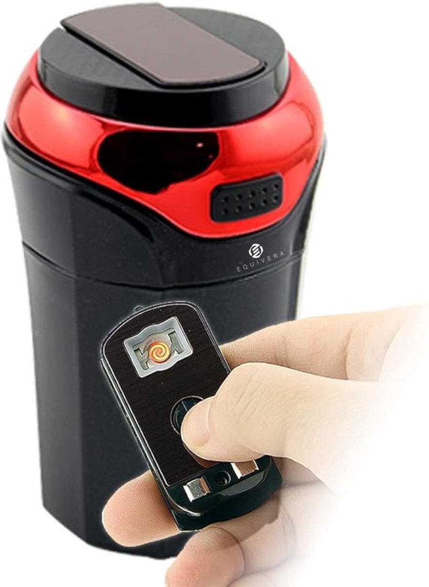 Goedkoopste Equivera Asbak met Afzuiging - Asbak met Afzuiging - Slimme Asbak - Automatische Luchtzuiverende Asbak - Asbak Luchtreiniger
