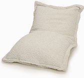 Drop & Sit - zitzak/zitkussen - sfeervolle teddy - beige - 100 X 150 cm - extra comfortabel en zacht