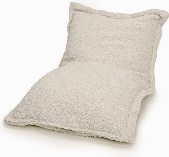 Drop & Sit - zitzak/zitkussen - sfeervolle teddy - 100 150 - extra comfortabel en zacht