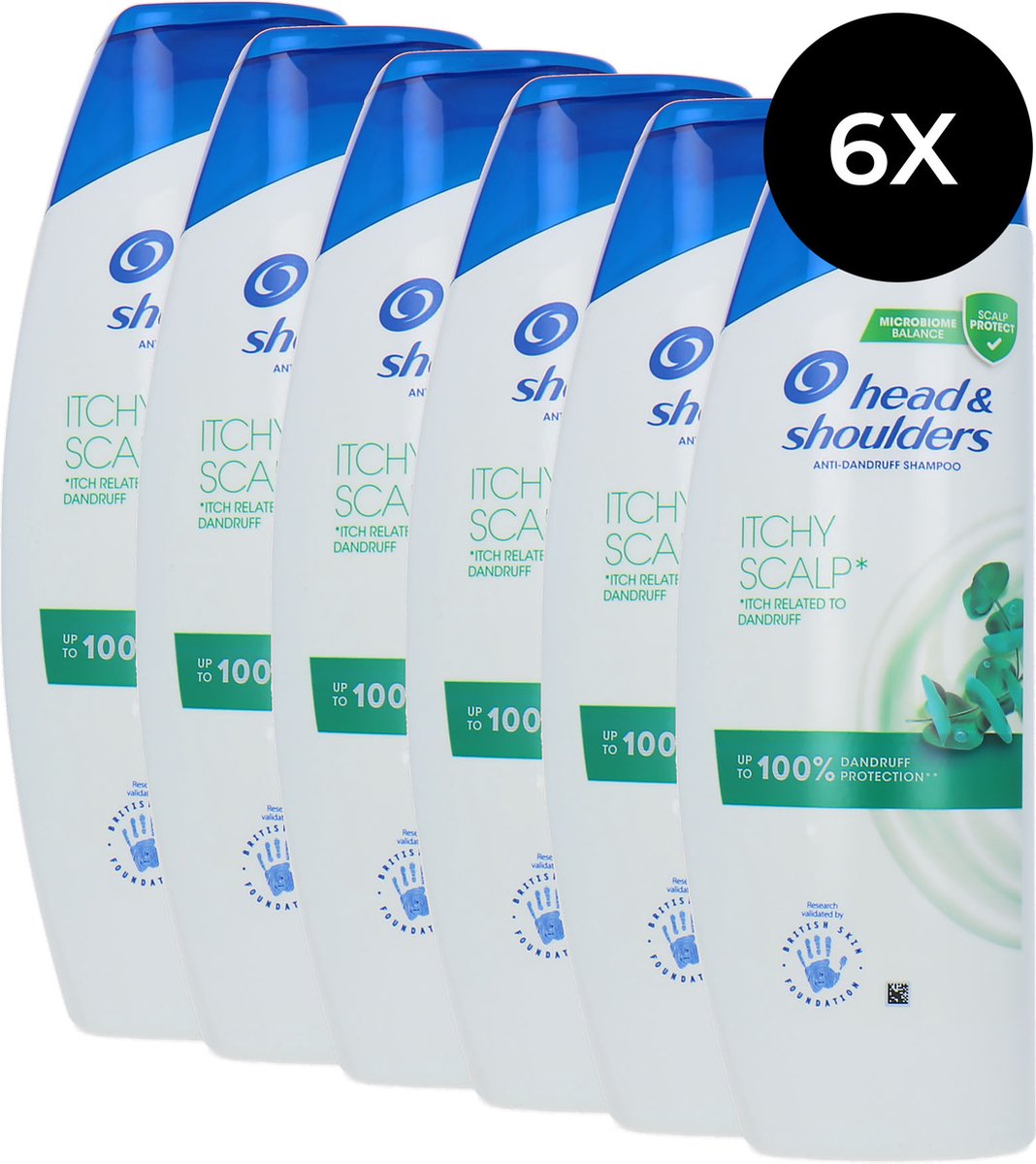 Head & Shoulders Itchy Scalp Anti-Dandruff Shampoo - 6 x 400 ml