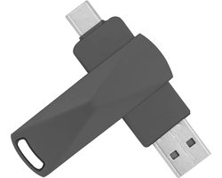 WiseGoods Premium USB-C Flashdrive 128GB - USB C Flash Drive - Memory Disc - Voor Smartphone & Tablet - Opslag - Geheugen - Zwart