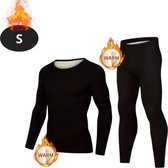 Livano Thermokleding Heren - Thermobroek - Thermoset - Thermolegging - Winter - Thermoshirt - Zwart - S