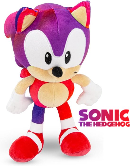 Sonic The Hedgehog Ultra (paars/roze/rood) Pluche Knuffel 30 cm {Sonic the Hedgehog 2 Plush Toy | Speelgoed knuffeldier knuffelpop voor kinderen jongens meisjes | Sonic De Egel | Silver, Knuckles, Shadow, Miles Tails Prower , Amy, Dr. Eggman}