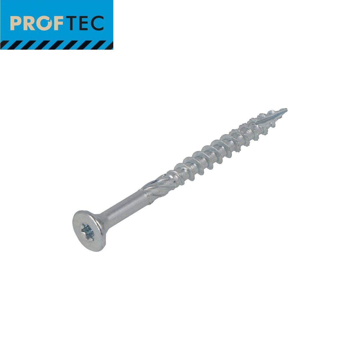Proftec spaanplaatschroef 4x40mm - platkop - verzinkt - deeldraad - T20 (Per 200 stuks)