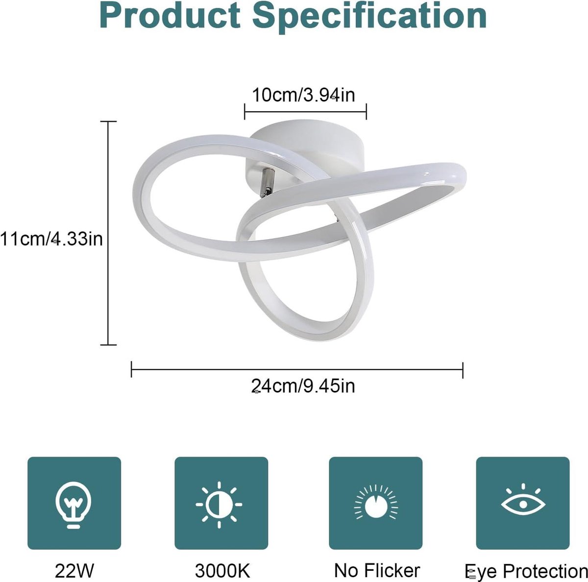 LED Plafondlamp met Bewegingssensor - Aigi - Opbouw Rond 12W - Warm Wit 3000K - 360° - Mat Wit