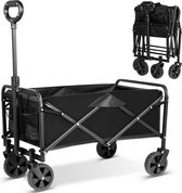 Bol.com Uten Bolderkar - Opvouwbaar - Draaibare wielen - 90KG Draagkracht - Zwart aanbieding