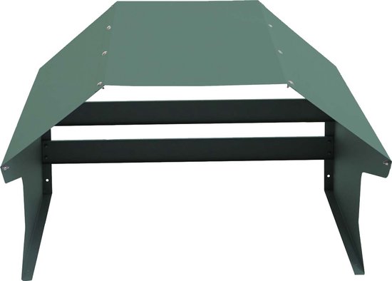 Garage pour tondeuse à gazon robot MCW-L43, auvent pour tondeuses à gazon, métal 40x59x69cm ~ vert