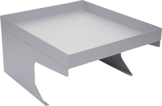 Garage pour robot tondeuse avec jardinière MCW-G60, auvent pour tondeuse à gazon, métal 37x60x70cm ~ gris