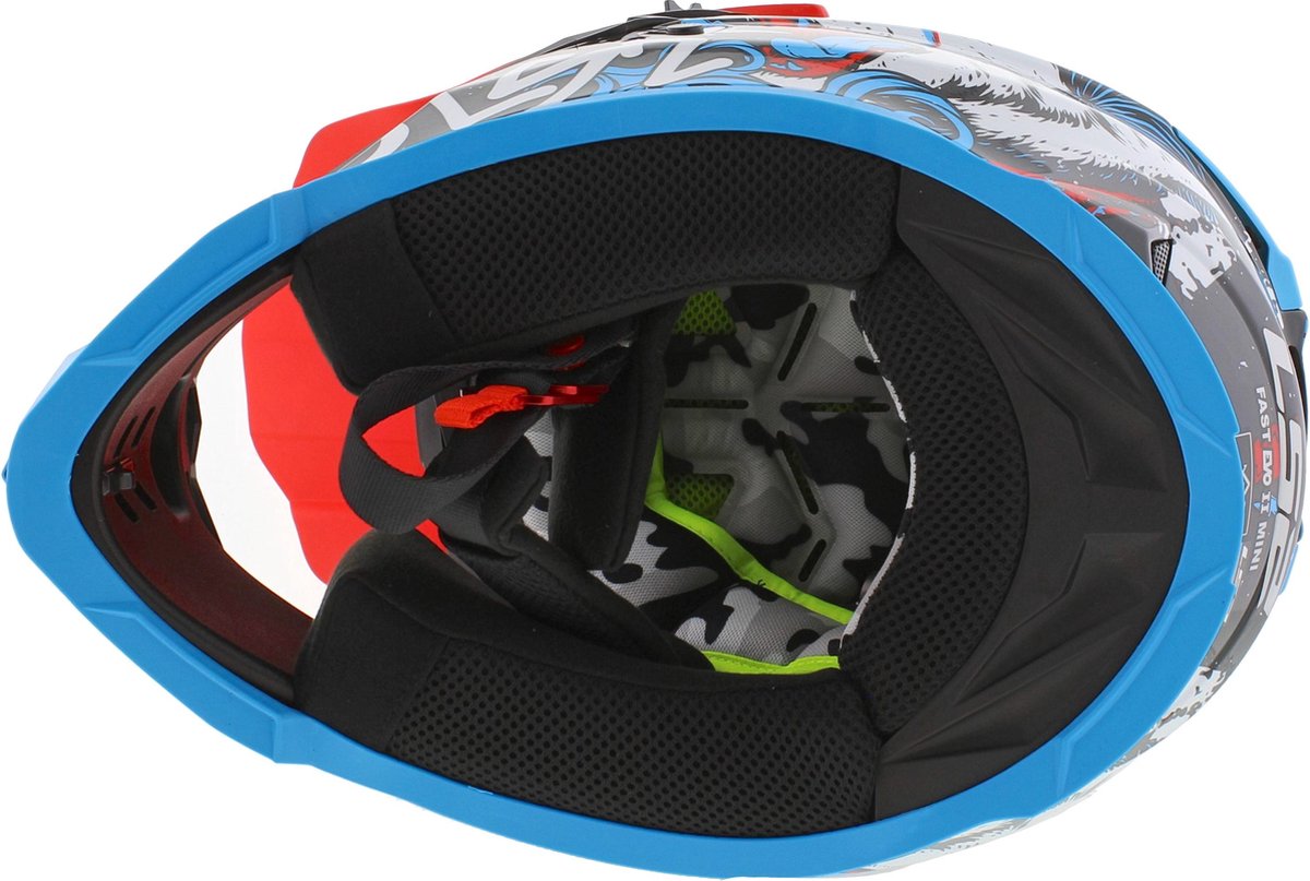 LS2 MX437 Fast II Mini Starmaw Zwart 06 Kids Crosshelm - Maat - Helm – foto 6