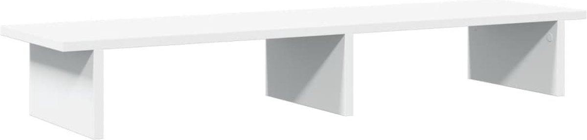 vidaXL - Monitorstandaard - 100x27x15 - cm - bewerkt - hout - wit