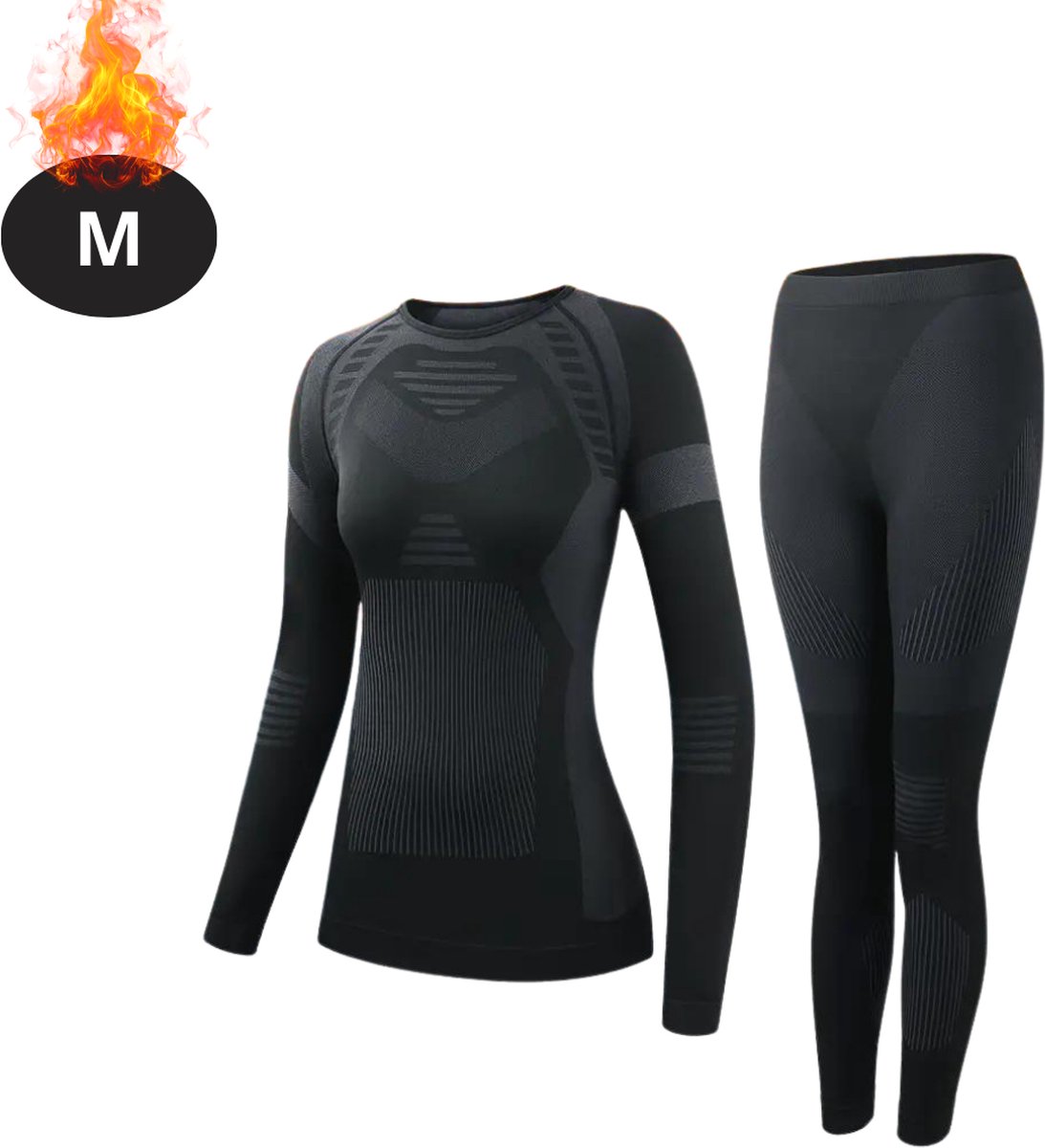 Livano Thermokleding Dames – Thermobroek – Thermoset – Thermolegging – Winter – Thermoshirt – Zwart – M Livano Thermokleding Dames – Thermobroek – Thermoset – Thermolegging – Winter – Thermoshirt – Zwart – M