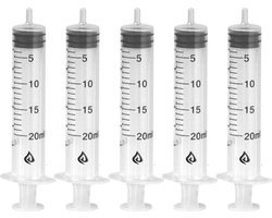 Spuit 20ml - 3 delig - Per Stuk Verpakt - 5stuks