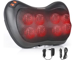 Shiatsu Nekmassagekussen met 8 Massageknooppunten en Verwarmingsfunctie - Elektrisch Massa
