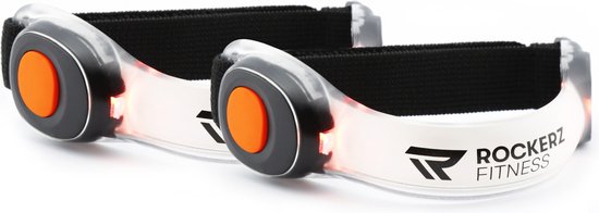 Rockerz Hardloop verlichting - Hardloop lampjes incl batterijen - LED verlichting voor om je armen - Water resistant - Set van 2 - Kleur: Oranje