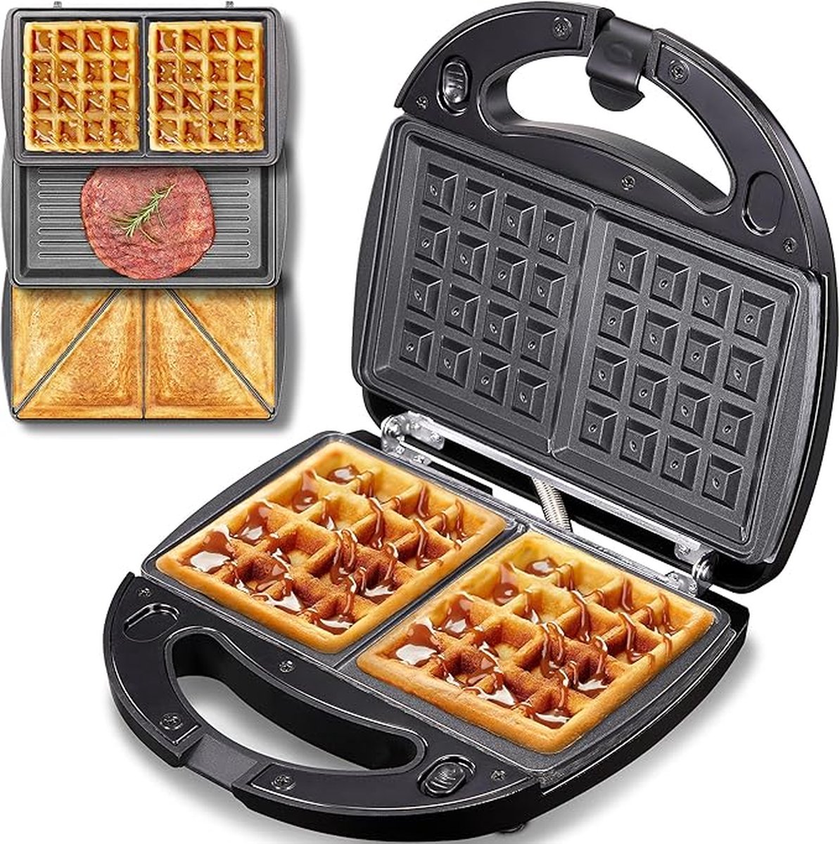 Equivera Croque Monsieur Toestel - Croque Monsieur - Grill Apparaat - Tostiijzer - Sandwich Maker - Paninimaker
