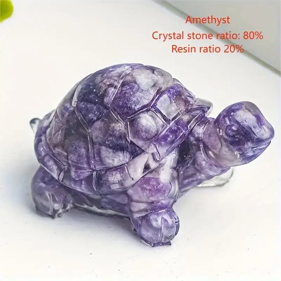 Miniatuur Amethist Schildpad Beeldje