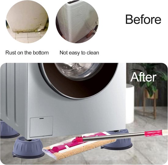 Verhoger kast voor wasmachine óf droger in antraciet grijze look