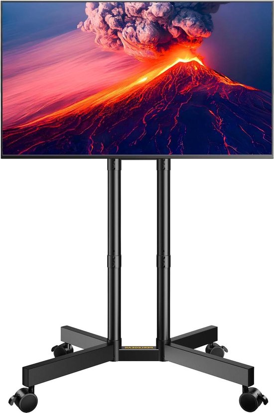 Tvon Witte Tv-standaard Op Wielen Voor 32–65 Inch Tv’s, Max. Vesa