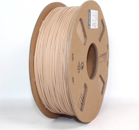 Foto: Gembird pla 1 75mm hout kleur 3d filament pla 1kg