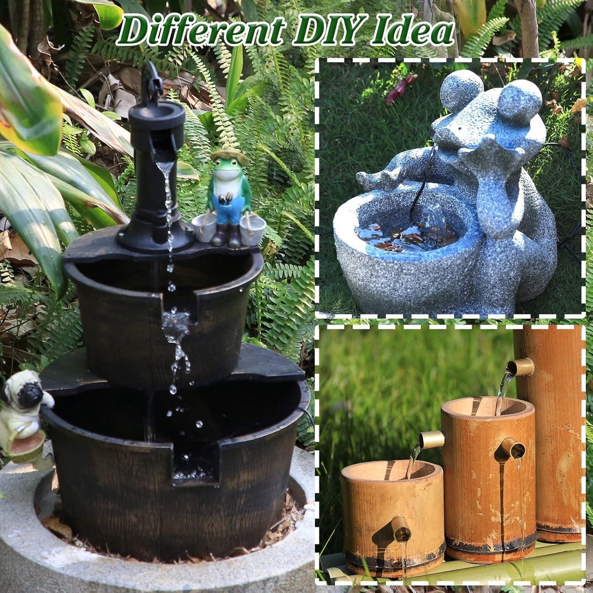 Buses Pour Pompe Fontaine Buses Fontaine Uotyle - Kit Accessoires Pour Pompe Bassin Jardin Et Fontaine Solaire Buses Effet Champignon Trompette