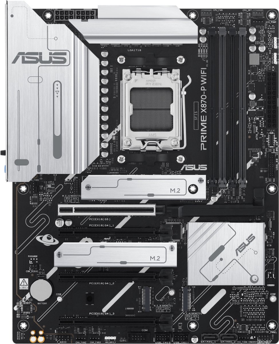 ASUS PRIME X870-P WIFI moederbord 2.5Gb-LAN, WLAN, BT, Sound, ATX