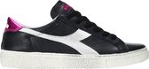 Diadora - Montecarlo H Pieno Fiore Cire W - Mt 37 - baskets à lacets en cuir - noir/violet