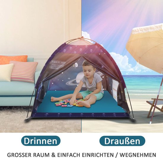Speeltent voor Kinderen - Universum Thematent Pop-up Tent voor Binnen en Buiten — afbeelding 4