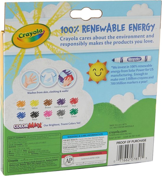 CRAYOLA Super Tips wasbare stiften, 100 stuks