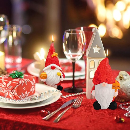 3D Kabouters Epoxyhars Mallen, Creatieve Kerst Kerstman Kabouter Sculptuur Gietvorm, Siliconen Kaarsen Maken Mal for DIY Ambachten Kaars Zeep Chocoladetaart Bijenwas Thuis Ornamenten Decoraties/195