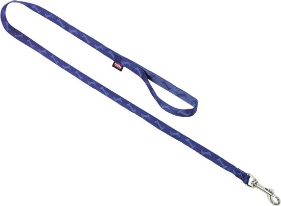 Nobby Lijn Bone Uitlaatriem - Blauw - 1,5 x 120 cm