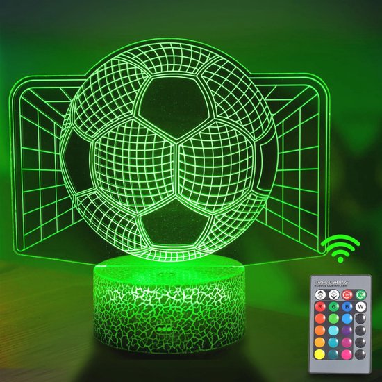 INTUPGD Madrid Voetbal LED Nachtlampje voor Jongens, 3D Illusie Nachtkastje Lamp USB Aangedreven met 16 Kleuren Verandering Afstandsbediening Verjaardagscadeau voor Kinderen Sport Fans INTUPGD Madrid Voetbal LED Nachtlampje voor Jongens, 3D Illusie Nachtkastje Lamp USB Aangedreven met 16 Kleuren Verandering Afstandsbediening Verjaardagscadeau voor Kinderen Sport Fans