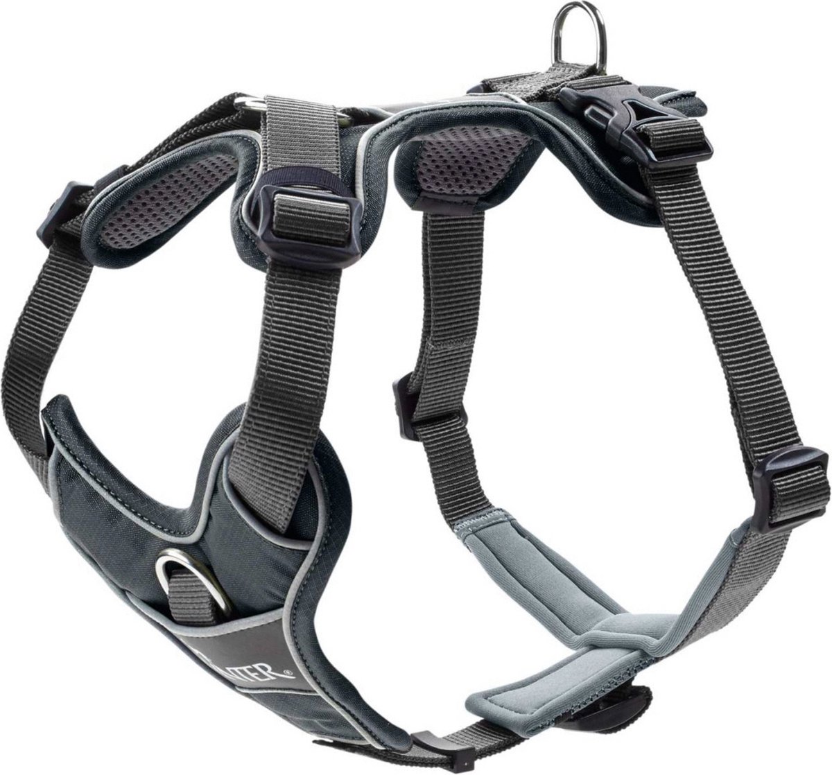 Hunter Harnas Divo Grijs&Grijs - Hondentuig - L-Xl 79-107 Cm