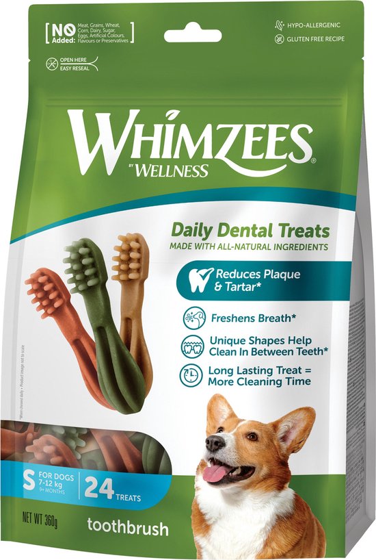 Whimzees Tandenborstel Star S - Kauwsnacks - Hond - 8,5cm - 24st