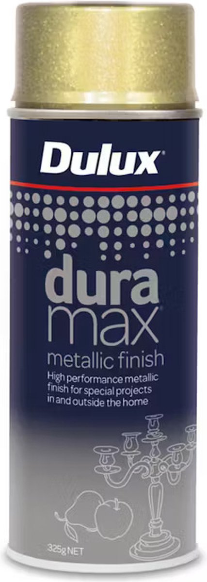 Dulux - Metaallak - Duramax Metallic Finish Spray - 400 ml - goud metallic glans