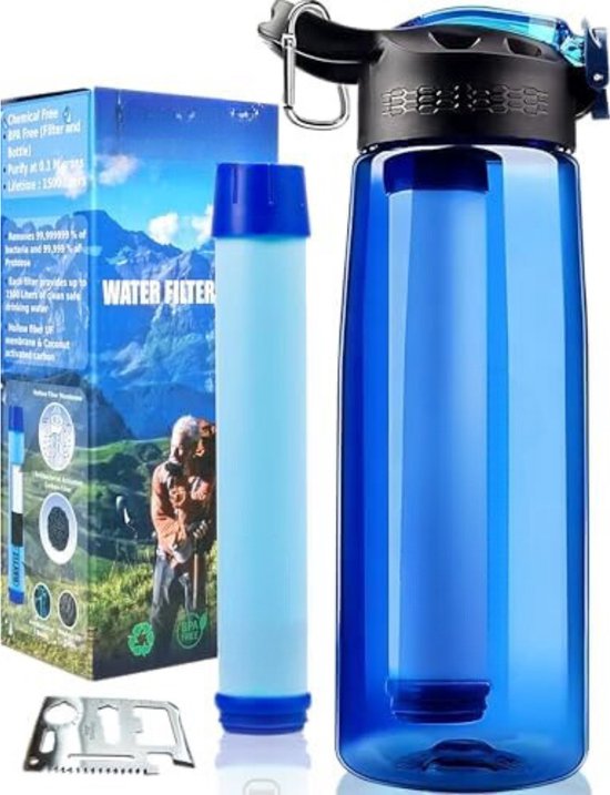 Waterfilter - water zuiveren - Outdoor - Waterfilter Survival - Waterzuiveringsapparaat - Voor Schoon drinkwater