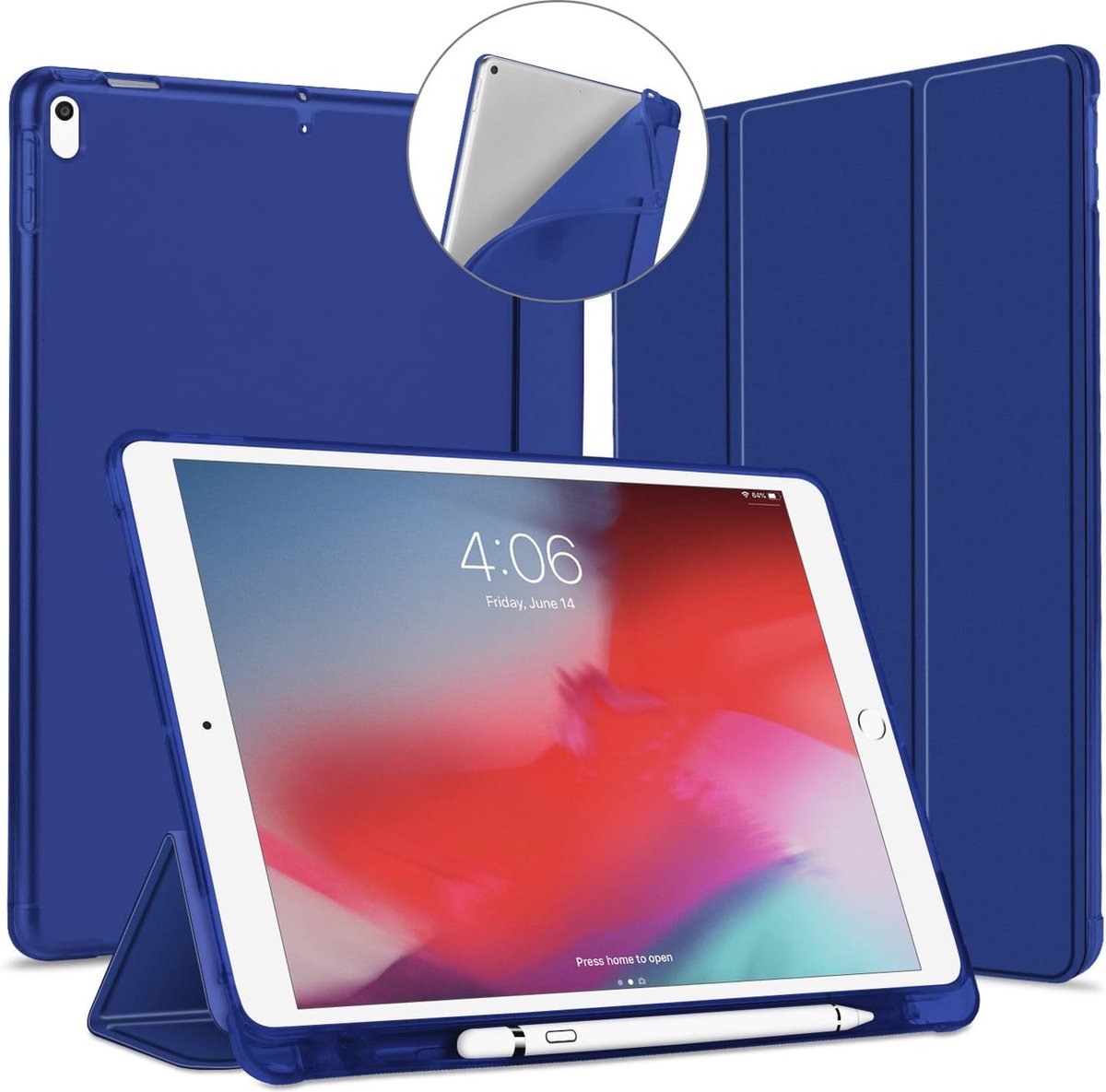 Slank PU Leer Hoes voor iPad Air 10,5" & Pro 10,5" - Flexibele Stand en Auto Wake/Sleep