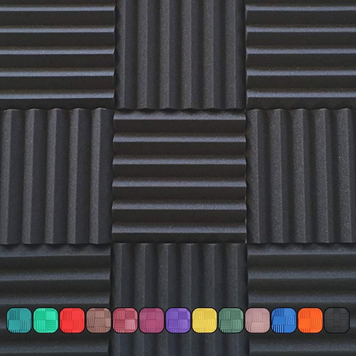 Akoestische Schuimpanelen voor Geluidsisolatie - 30x30 cm - 4 Stuks - Geluidsdemping voor Muren en Plafonds