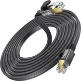 Câble Internet AdroitGoods Cat 8 - Câble Réseau/ Ethernet - F/ FTP - Câble réseau plat SFTP RJ45 40Gbps 2000Mhz - Blindé - 20 mètres