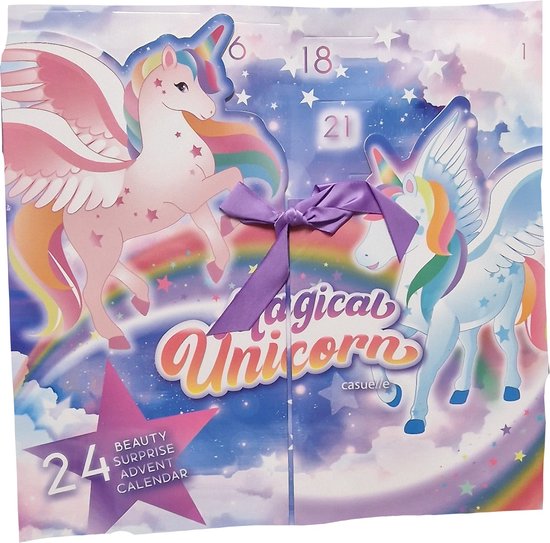 Magical unicorn kinder adventskalender 2024 - 24 vakjes met cadeautjes - Beauty adventskalender