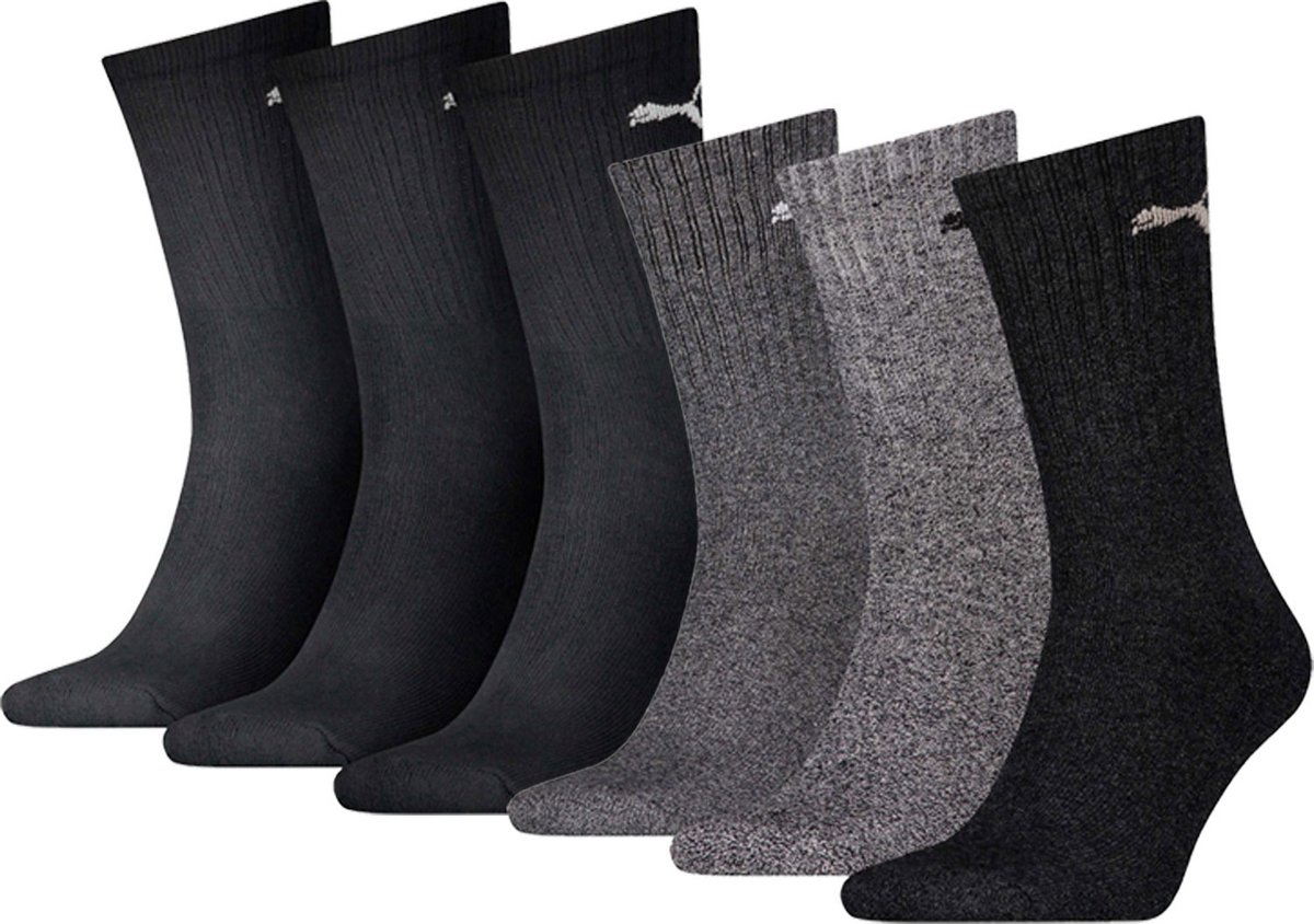 Puma Sokken Set van 6 Schwarz-grau