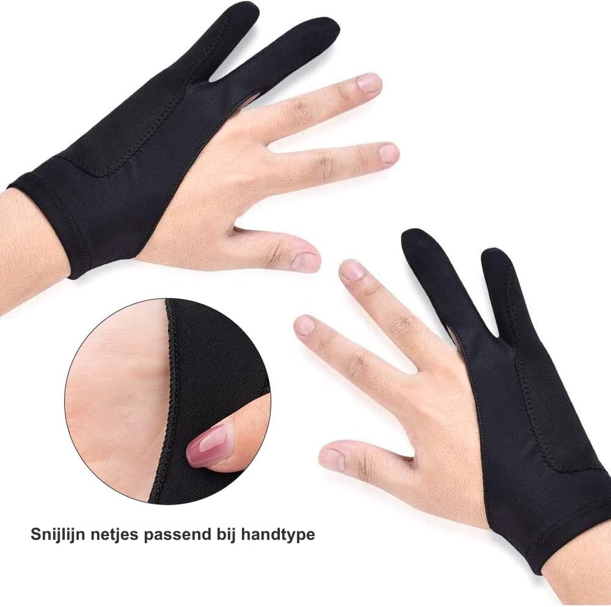 Kunstenaarshandschoenen tekenhandschoen met twee vingers elastische anti-fouling handschoen tablet schilderen handschoen voor grafisch tablet pen display lichtdoos, geschikt voor rechts en links, 1 stuk Kunstenaarshandschoenen tekenhandschoen met twee vingers elastische anti-fouling handschoen tablet schilderen handschoen voor grafisch tablet pen display lichtdoos, geschikt voor rechts en links, 1 stuk
