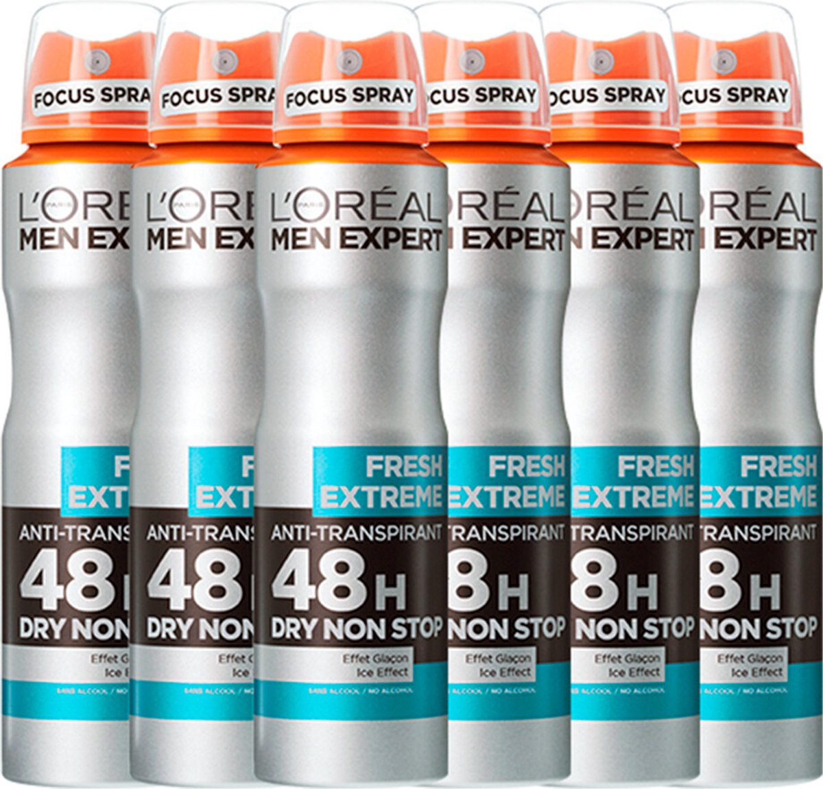 L’Oréal Paris Men Expert Fresh Extreme 48H Deodorant Spray - 6 x 150 ml - Voordeelverpakking