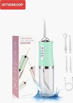 Bol.com Waterflosser - Met 4 opzetstukjes - Monddouche - Flosapparaat - Elektrische tandenflosser - Tandplakverwijderaar - 3 sta... aanbieding