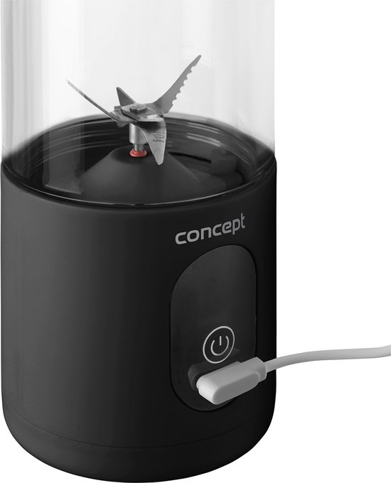 Concept SM4001 - FitMake - Draagbare Blender 600ml - oplaadbaar - Smoothie maker - Blender To Go - zwart van Merkloos — afbeelding 3