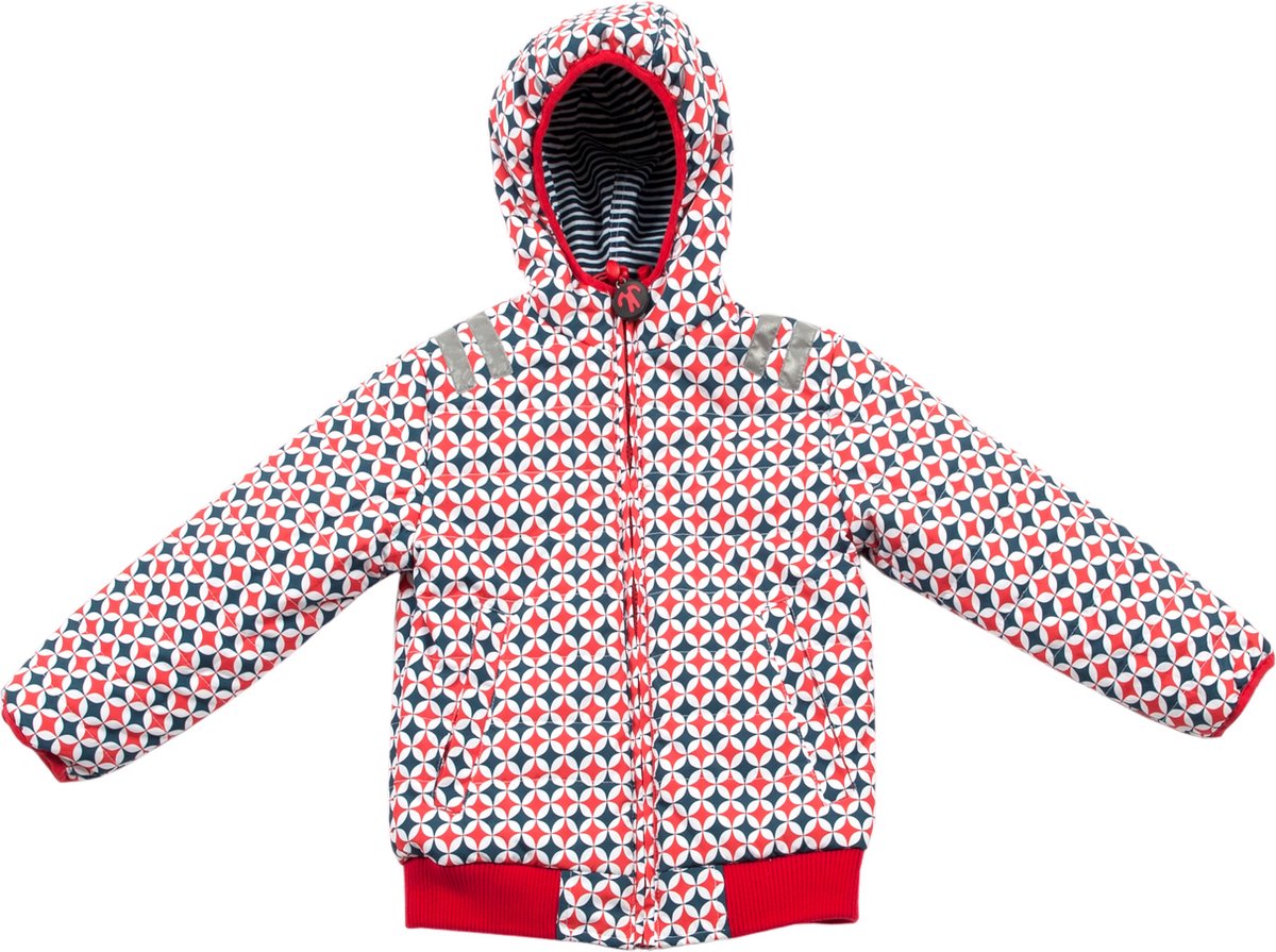 Ducksday - jas - kinderen - omkeerbaar - unisex - blauw - 10 jaar - waterdicht - winddicht — afbeelding 3