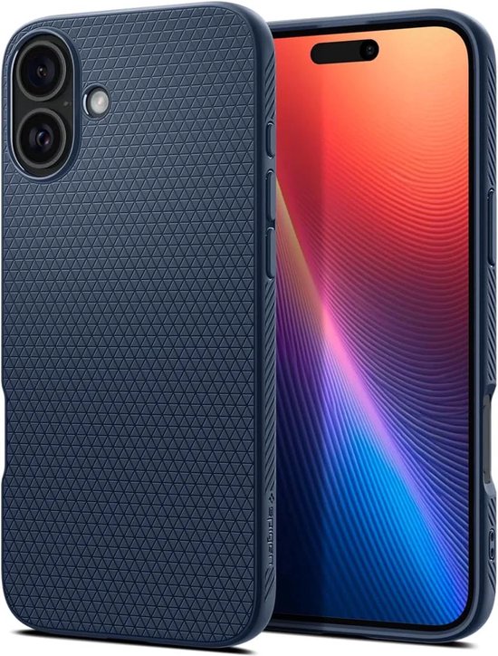 iPhone 16 hoesje blauw flexibel TPU...