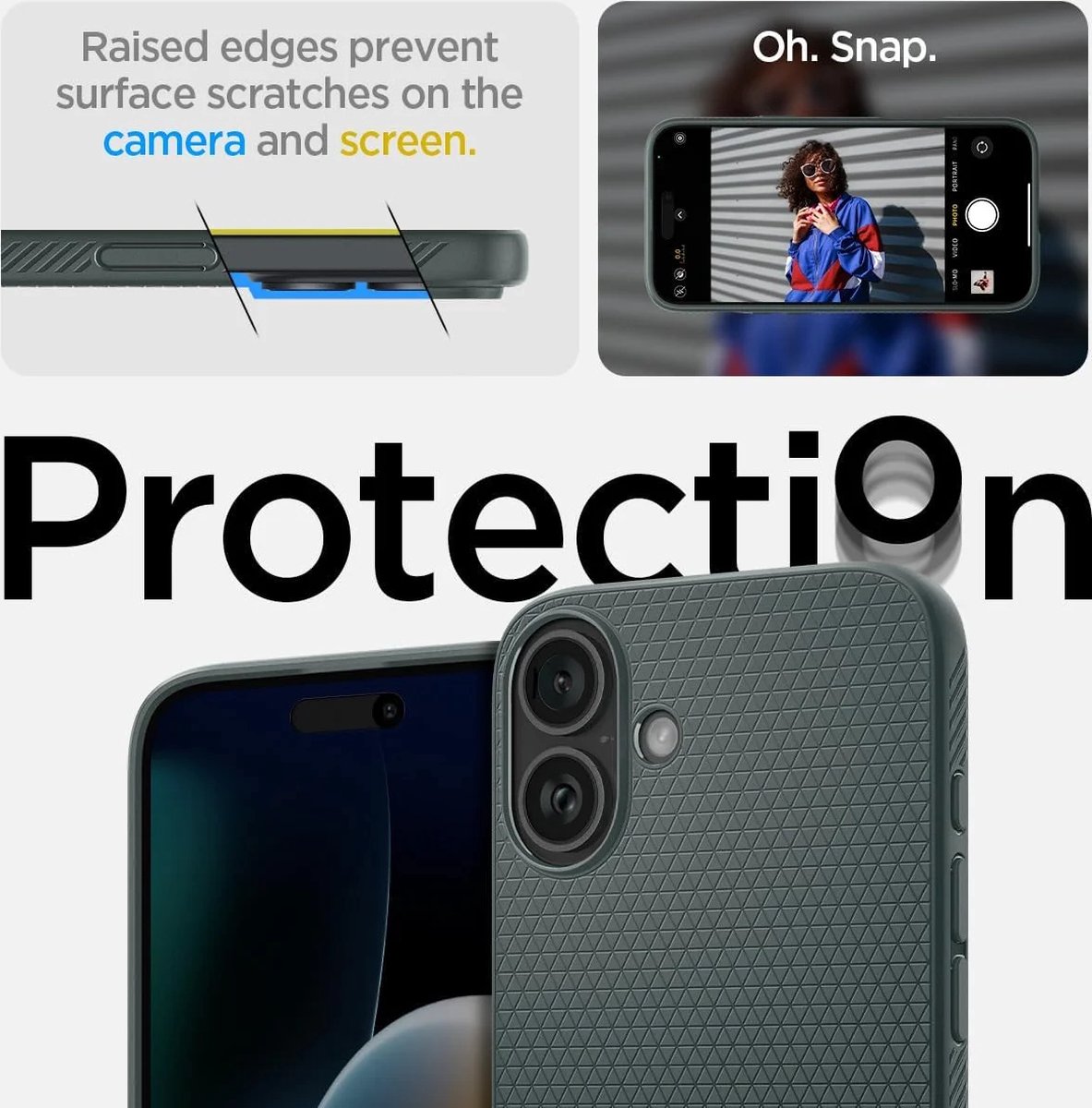 iPhone 16 hoesje groen TPU flexibel mat anti-stretch schokabsorberend Air Cushion bescherming - Afbeelding 4